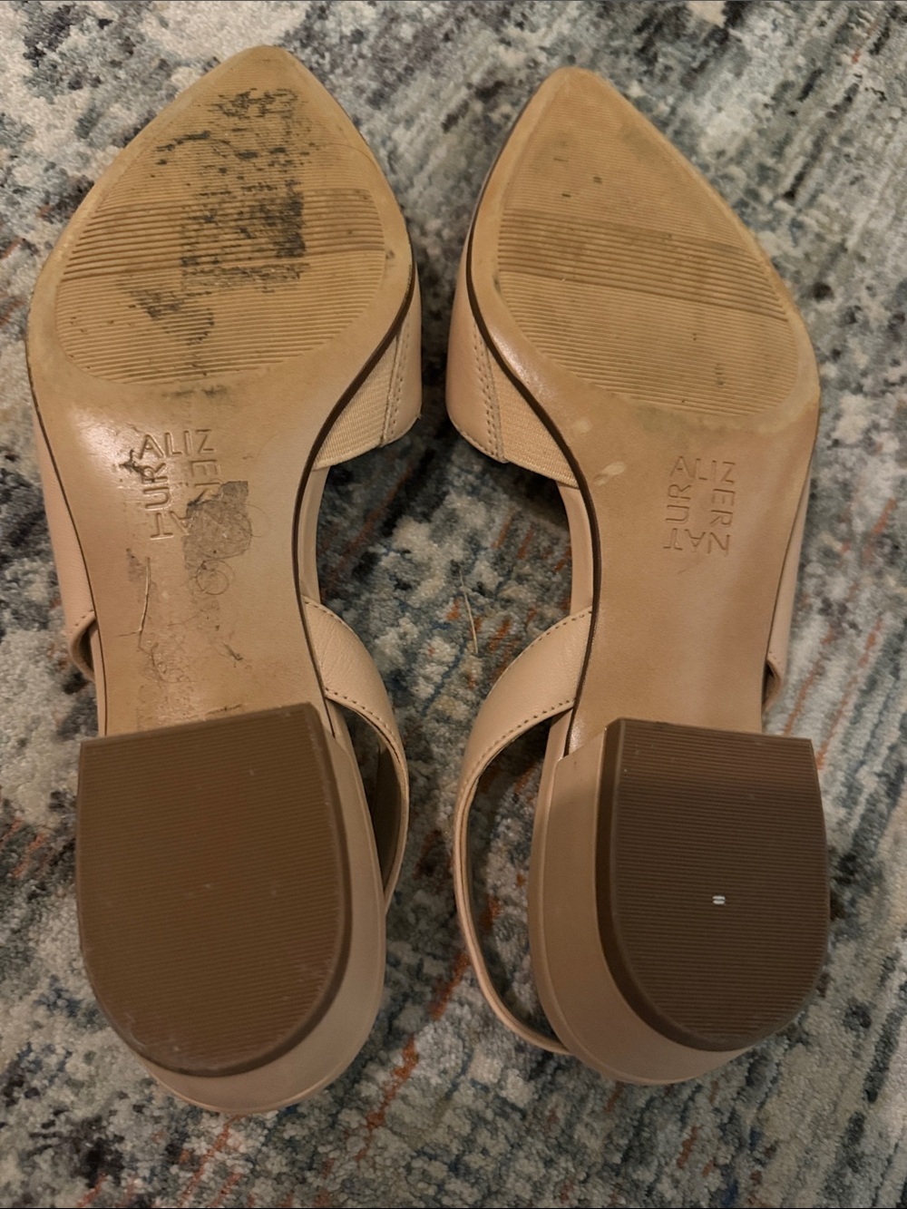 Naturalizer Blush Pink Pointed Slingback Flats - Picture 5 of 6